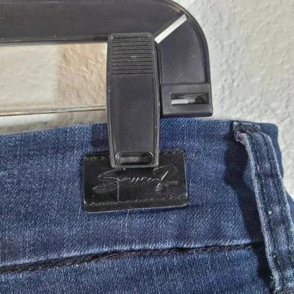 Seven7 Jeans Womens 10 Tummyless High Rise Boot Cut Medium Wash Whiskered - Picture 6 of 13